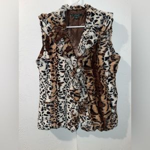 Damselle Ny Faux Fur Cheetah Vest - image 1